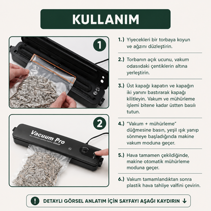 FRESHKA™ Vacuum Pro Vakumla Koru, Taze Tüket
